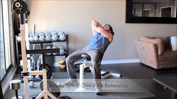 Dumbbell Incline Single Arm Lying Tricep Extension Technique