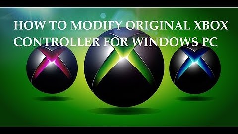 How to modify an original xbox controller to work on PC