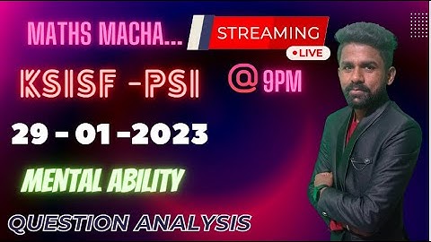 KSISF - PSI  ( 29/01/2023 ) QUESTION PAPER DETAILED ANALYSIS