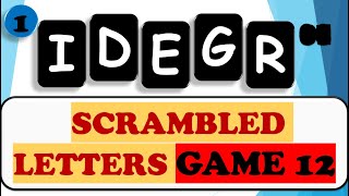 JUMBLED LETTERS GAME 12| Scrambled letters Puzzle 12 (5 LETTER WORDS),  easy medium hard levels