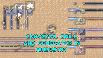 Conveyor, Driller And Generator In Mindustry v6