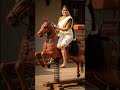 Traditional Kerala Beauty Riding Wooden Horse 🐎✨ | Village Vibes Shorts#TamilShorts#KeralaGirl