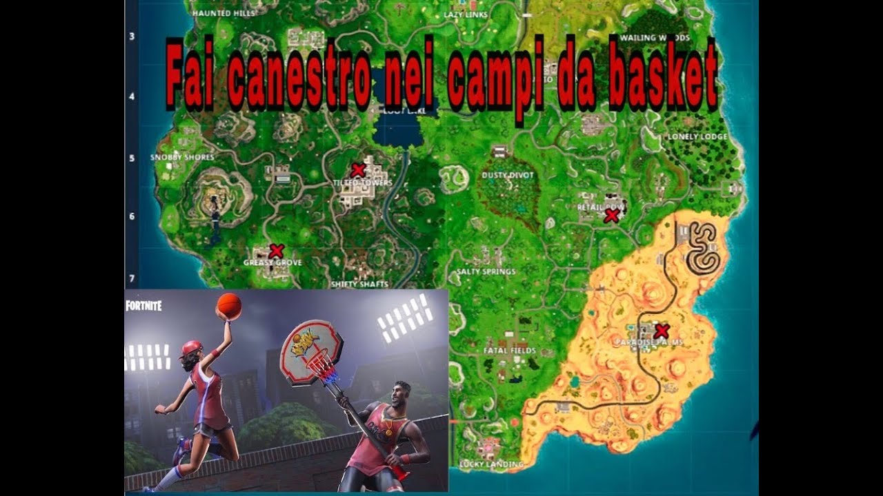 Campi da basket fortnite