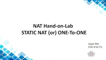 NAT Hand On Lab Static NAT