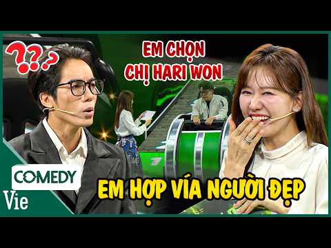 Dương Thanh Vàng LOSES EMBARRASSINGLY as opponent SMOOTH-TALKS MC Hari Won on Lightning Quiz