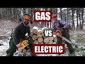 DeWalt 60V FlexVolt Chainsaw Cutting Performance - Review and Comparison to Gas Saw