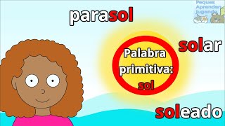 Familia de palabras  Palabras primitivas y derivadas para niños  Video de Peques Aprenden Jugando