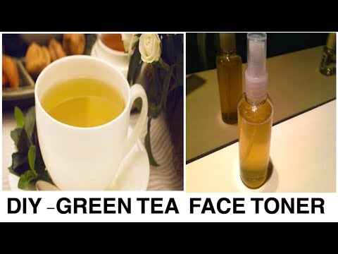 DIY - Green tea toner / green tea face spray / for spotless acne, pimples and sunburn free face