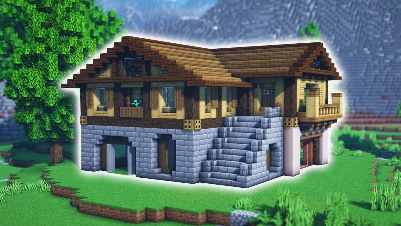 Technoblade house in Minecraft, Survival house tutorial Minecraft