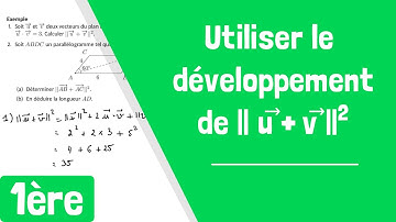 Comment utiliser le développement de ||u+v||² ?