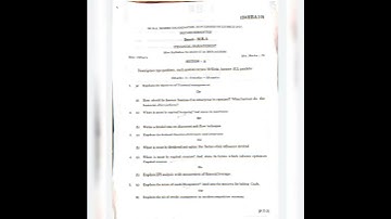 VSU 2nd sem FM previous question paper