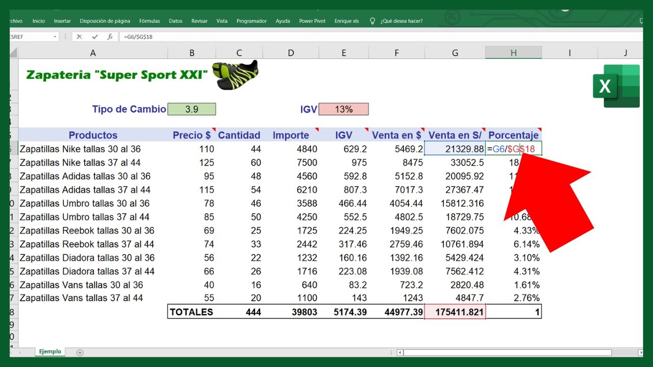 🔴EJEMPLOS de las REFERENCIAS RELATIVAS Y ABSOLUTAS en Excel