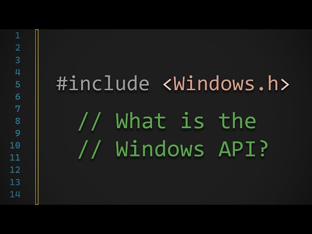 What is the Windows API?  What is Windows.h?