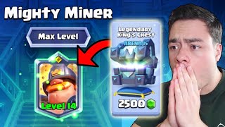 KISTEN OPENEN TOT MIGHTY MINER MAX LEVEL IS! - Clash Royale