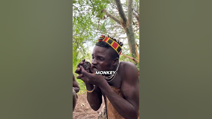 Eating a monkey head! Hadzabe tribe in Tanzania!