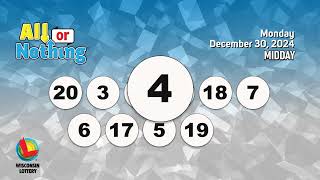 Wisconsin Lottery Midday Draw 12/30/2024