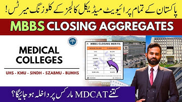 Medical Colleges Expected MBBS Closing Merits 2025 | Marks Required in MDCAT Aggregate