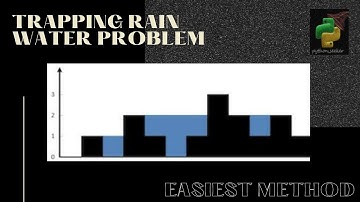 Trapping rain water problem | Interview questions | python |