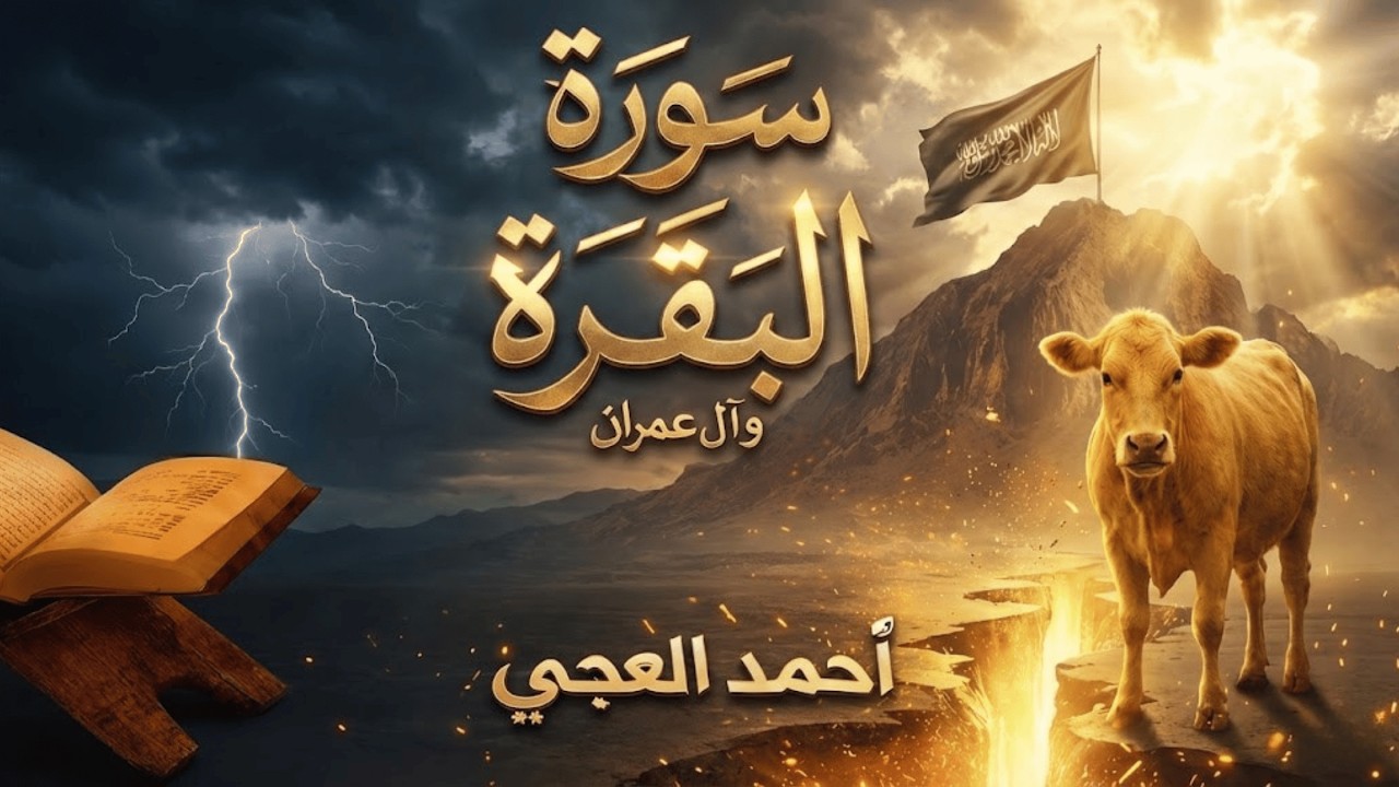 البقرة + آل عمران  بصوت القارئ أحمد العجمي | أعظم سورتين في القرآن راحة وطمأنينة