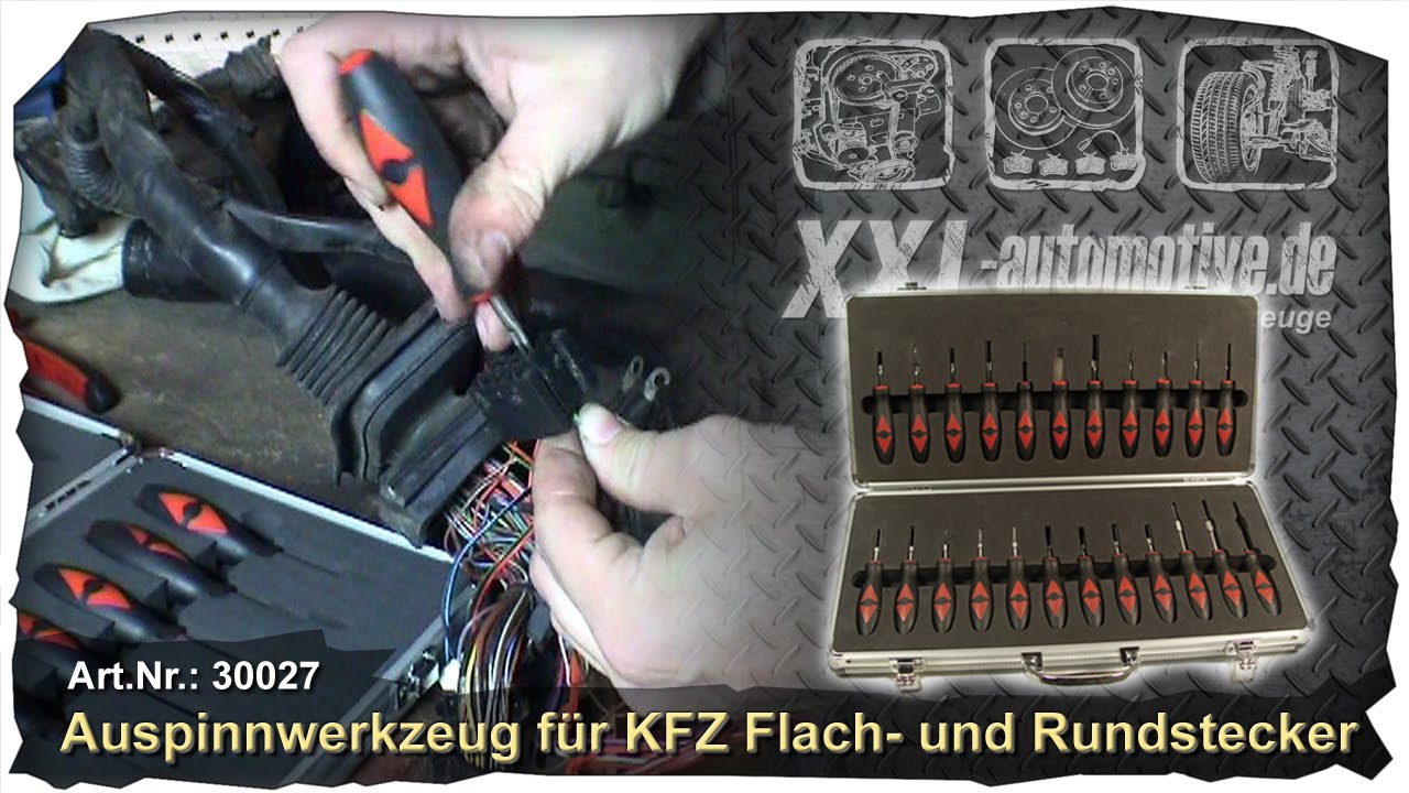 23tlg KFZ Entriegelungswerkzeug Stecker Auspinwerkzeug ISO Pin