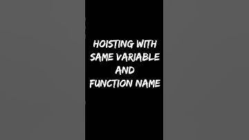 Hoisting With Same Variable And Function Name | Frontend Javascript Interview Questions | #shorts