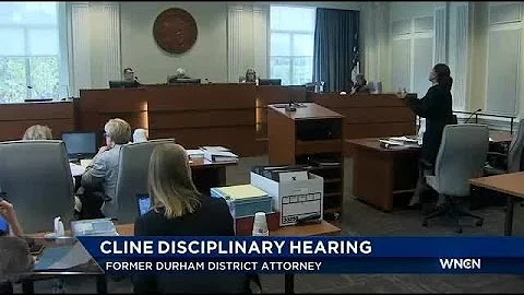Tracey Cline appears at hearing