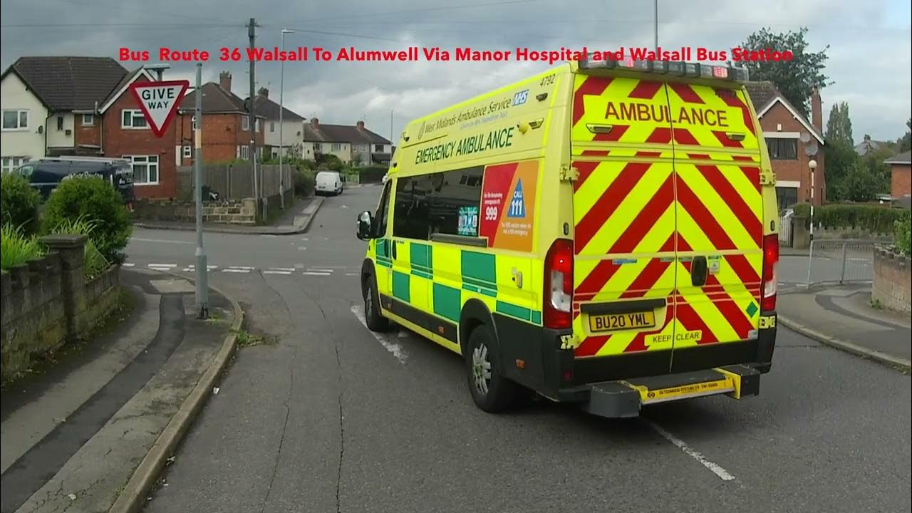 Bus Route 36 Walsall To Alumwell Via Manor Hospital and Walsall Bus