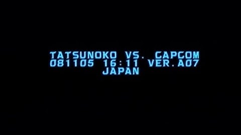 [Tatsunoko VS. CAPCOM] Arcade Version Configuration Menu