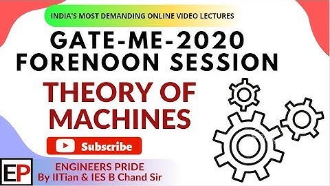 GATE 2020 | MECHANICAL (FORENOON SESSION) |THEORY OF MACHINES QUESTIONS
