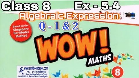 class 8 ex 5.4 q 1,2 wow maths book solution ch 5