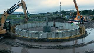 FP McCann Waste Water Treatment Precast Filter Bed Installation at Biggar