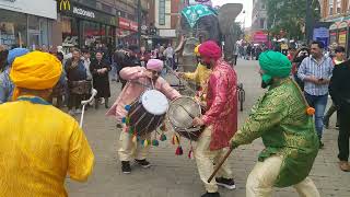 Punjabi dhol dance in UK Oldham