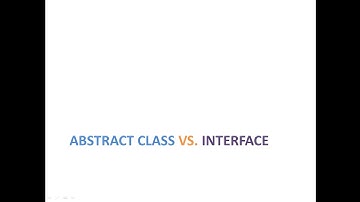 الفرق بين  abstract class و interface