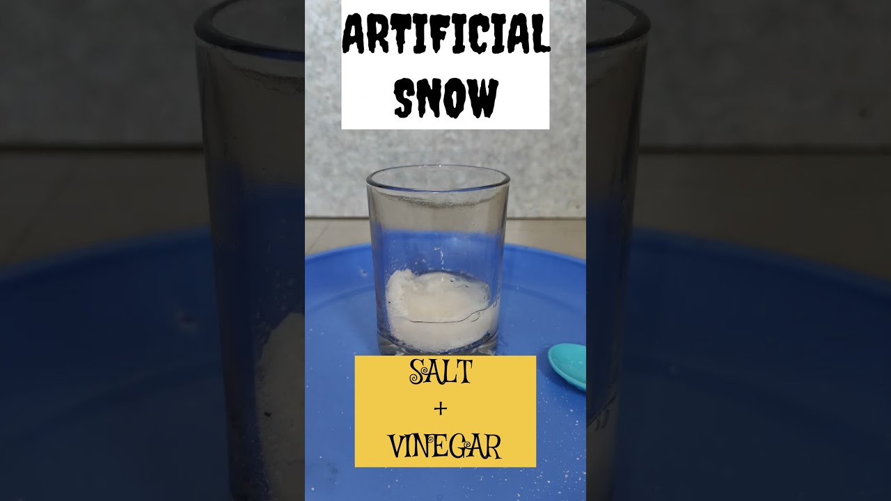 How To Make Artificial Snow With Salt And Vinegar Easy DIY Winter Science Schoolexperiment