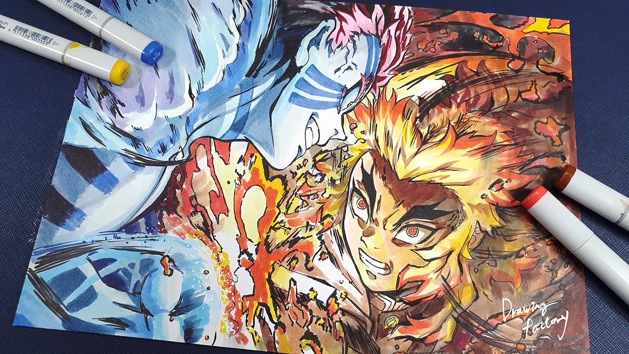 Drawing Akaza Vs Kyojuro Rengoku Demon Slayer Kimetsu No Yaiba Infinity Train 鬼滅の刃 無限列車 煉獄 杏寿郎 Youtube Drawing Akaza Vs Kyojuro Rengoku Demon Slayer Kimetsu No Yaiba Infinity Train 鬼滅の刃 無限列車 煉獄 杏寿郎 Youtube