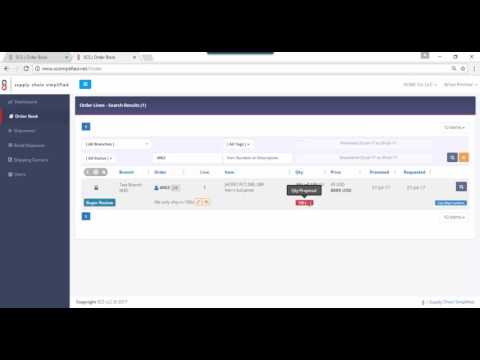 Supply Chain Simplified Portal Order Management