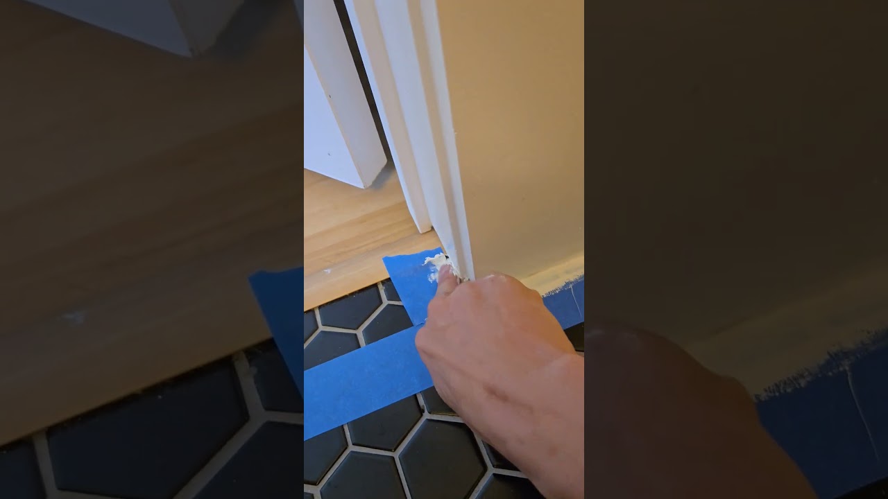 Trick to caulking baseboards