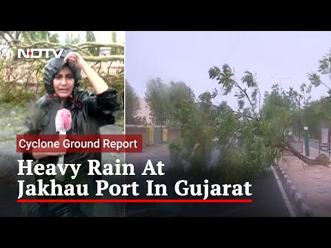 Cyclone Biparjoy: 12 Hours After Landfall, Heavy Rain At Jakhau Port In Gujarat