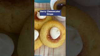 Easy berry jam cheesecake drops