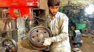 Motor Vehicle Iron Wheel Rim Manufacturing Process in Factory | Production Process of Iron Wheel Rim