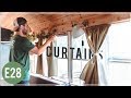 CHEAP & EASY DIY Curtains and Rods for Skoolie, van, RV or house!  -  E28