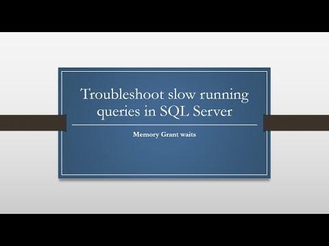 Troubleshoot slow running query in SQL Server (Lack of execution memory ...