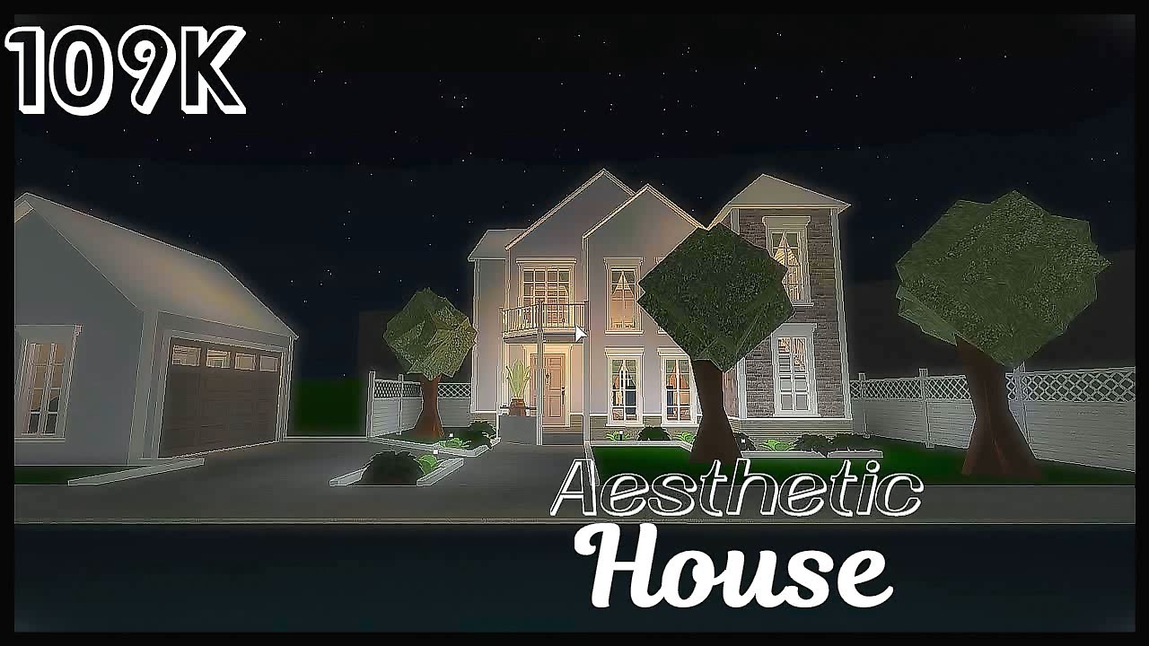 Roblox Bloxburg Two Story Aesthetic House Speedbuild Youtube Hot