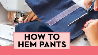 How to hem pants with or without a sewing machine, How to hem pants with  or without a sewing machine:, By 3-Minute Hacks