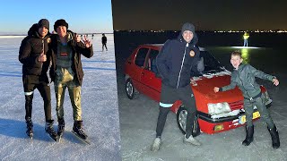 SAMEN SCHAATSEN & MET DE AUTO OP HET IJS!