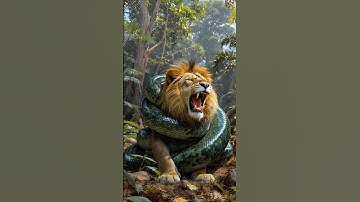 Lion vs Python – The Deadly Jungle Battle | 8K Ultra Realistic Wildlife Moment.#tiger#snake#wildlife