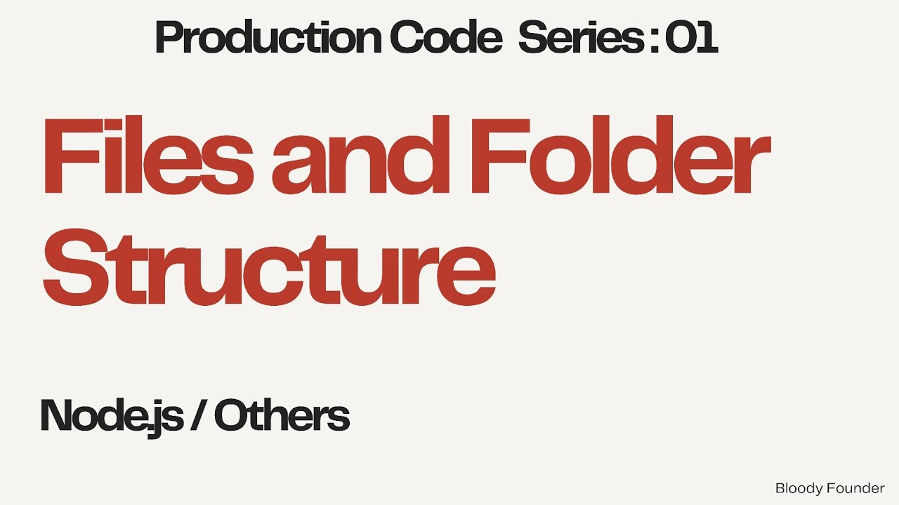 The Ultimate Production-Level Code Structure Guide (Full Walkthrough) | Node.js | Backend 