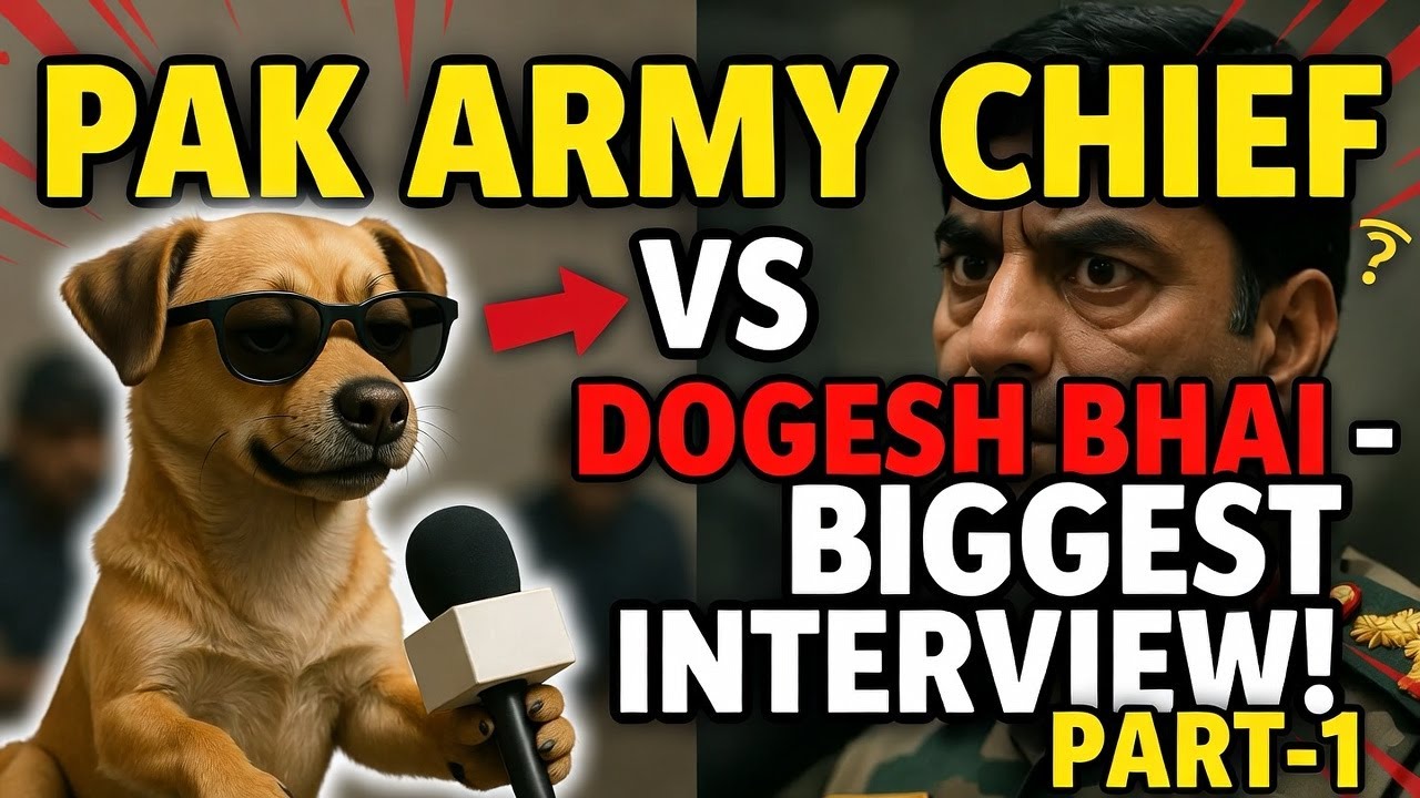 dogesh bhai ka pak army chief ka interview | dogesh Funny Vlog | Viral dog | dogesh | dog | ai