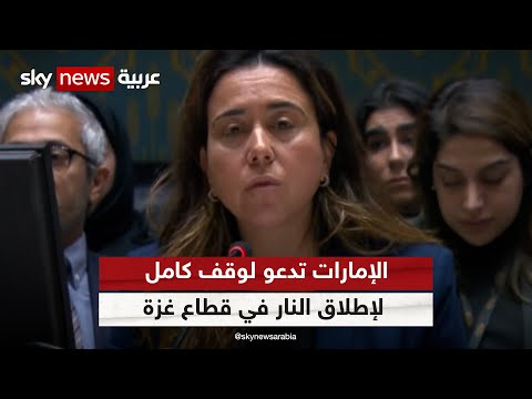 مندوبة دولة الإمارات في الأمم المتحدة ندعو لوقف كامل لإطلاق النار في غزة لأسباب إنسانية