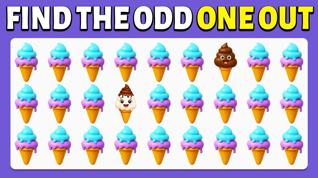 Find the ODD One Out | Sweets and Drinks Emoji Quiz 🍧🥤 Cow Quiz
